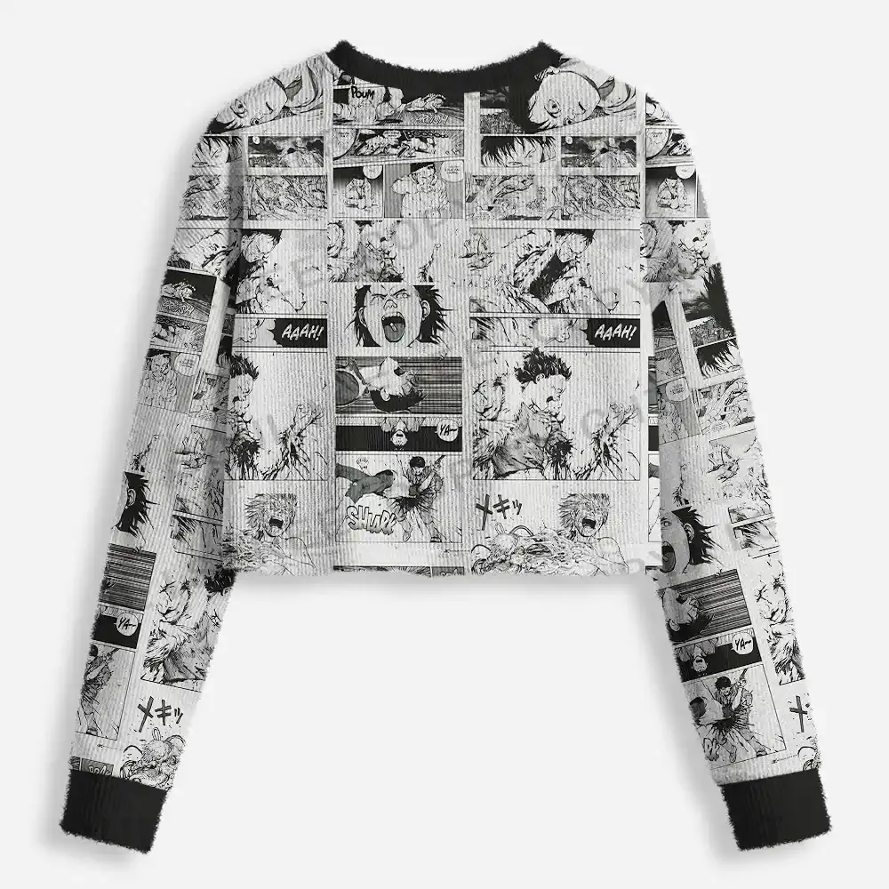 Panels of Chaos Cropped Ugly Christmas Sweater