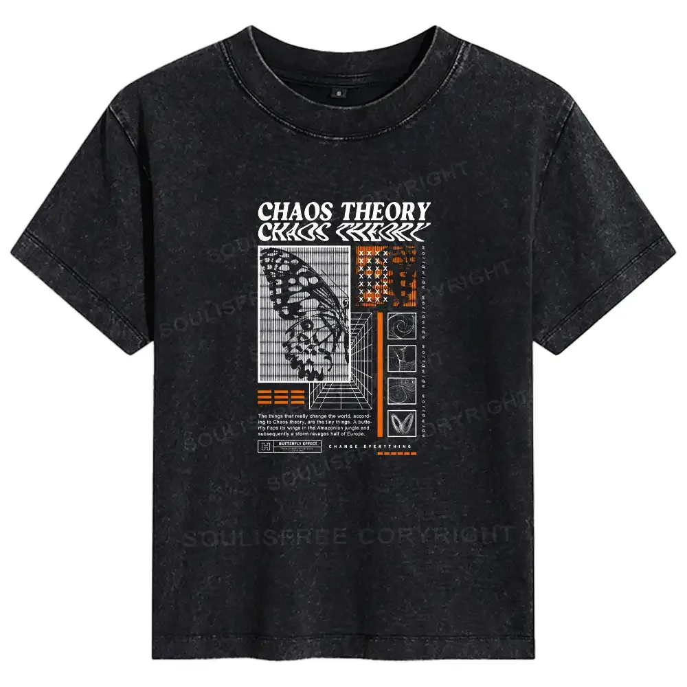 Designed Chaos Theory Brain Basic Washed T-shirt