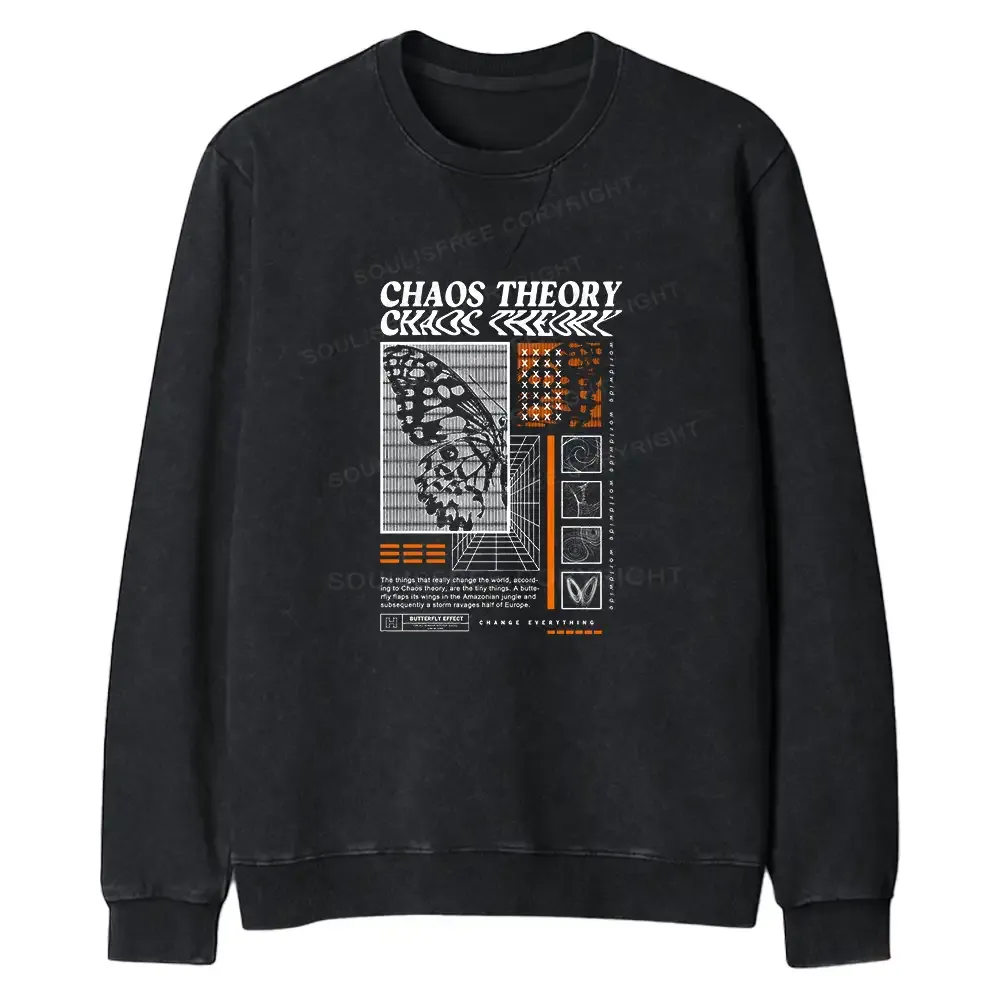 Designed Chaos Theory Regular Fit Washed Sweatshirt