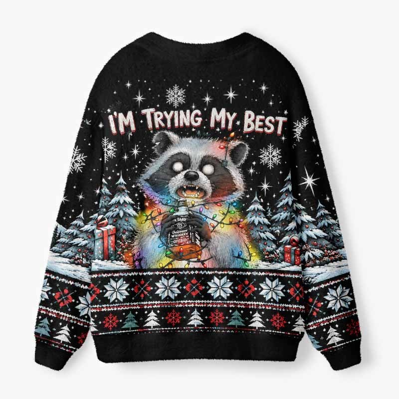 Soulisfree The Beauty Of Imperfect Holidays Christmas Fuzzy Cardigan Sweater