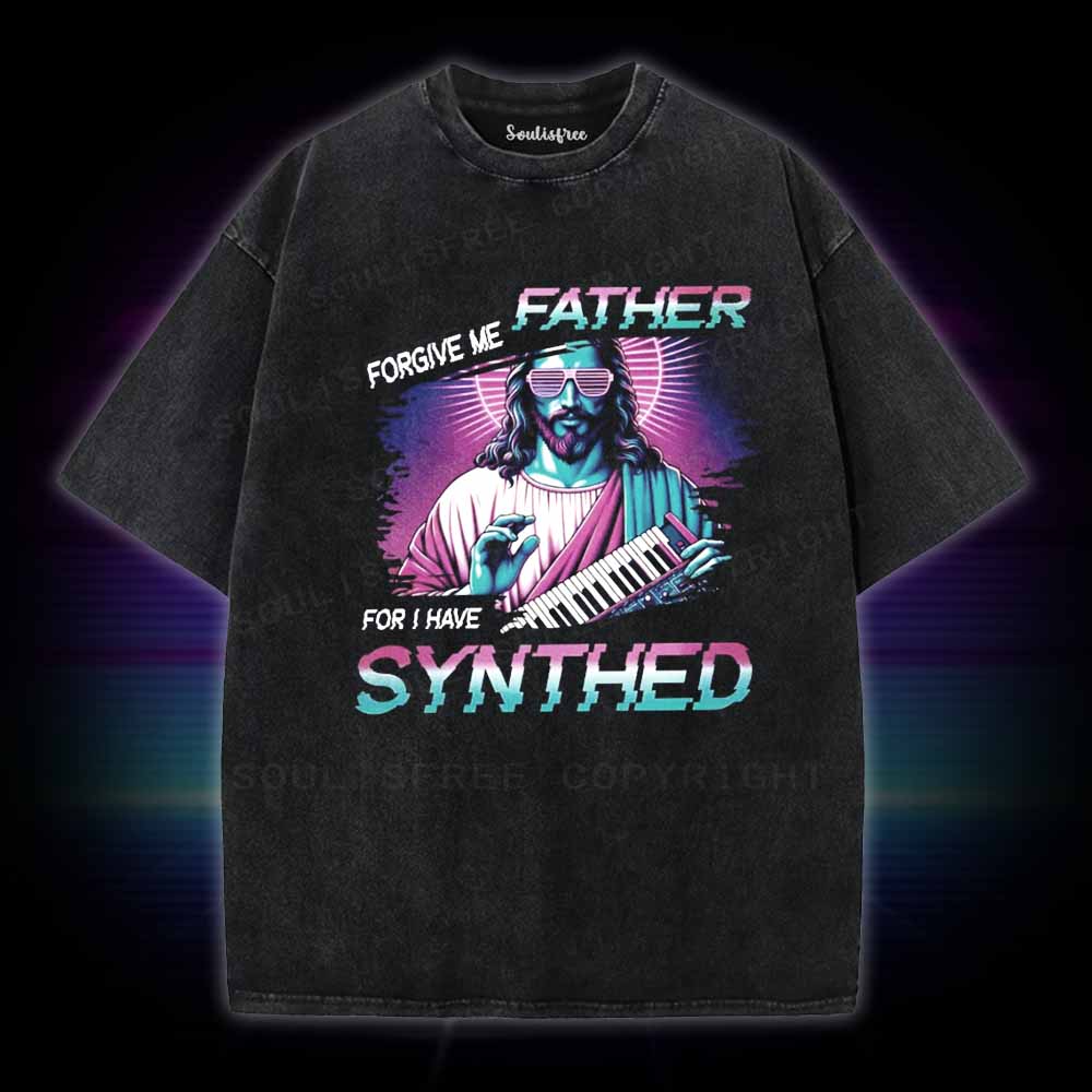 Soulisfree Vaporwave Synthesizer Jesus Washed Tee