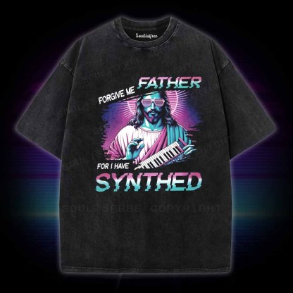 Soulisfree Vaporwave Synthesizer Jesus Washed Tee