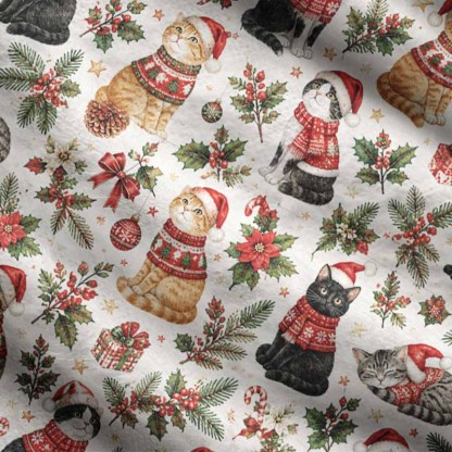 Soulisfree A Cat’s Christmas Tale Of Love Fuzzy Cardigan Sweater