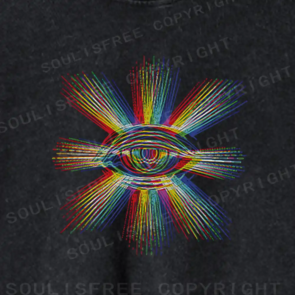 Prism of Perception Washed Cropped Sweatshirt