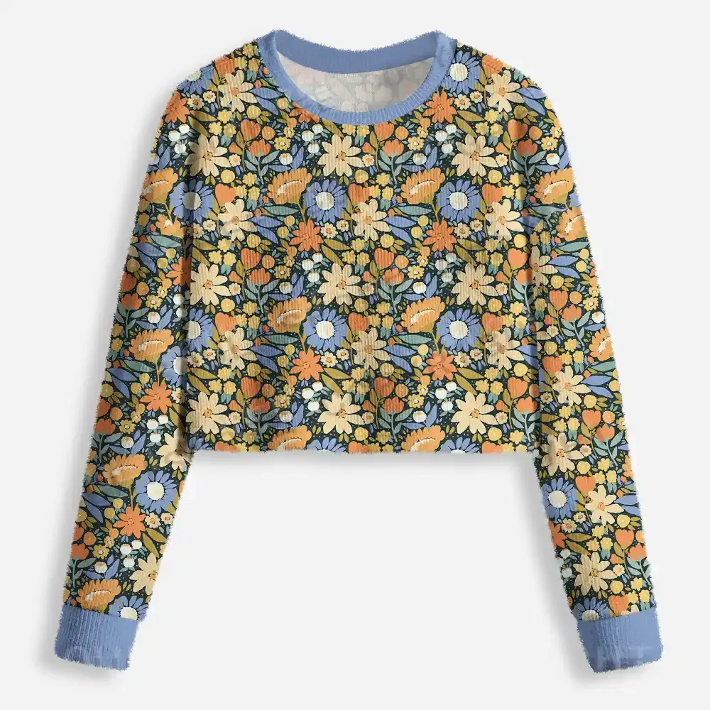 Spring Reverie Cropped Ugly Christmas Sweater