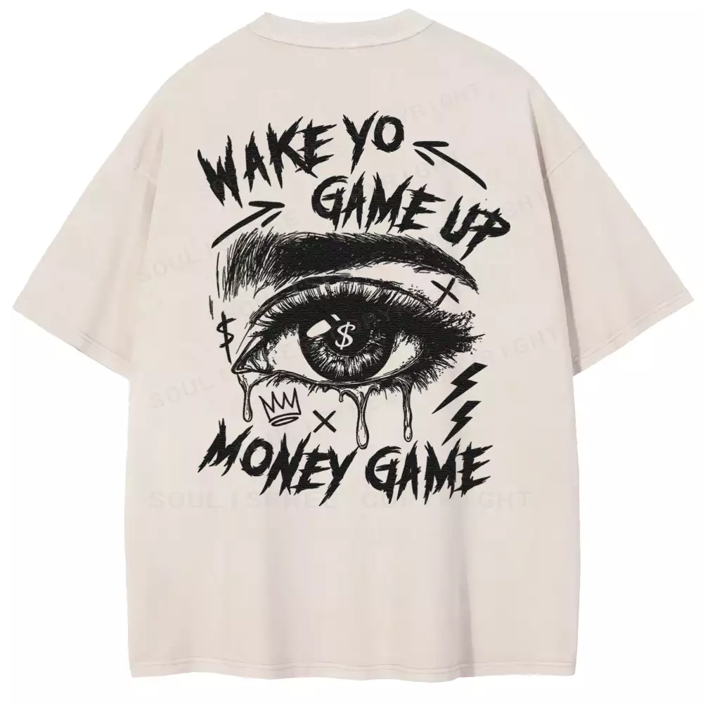 WAKE YO GAME UP Washed T-shirt