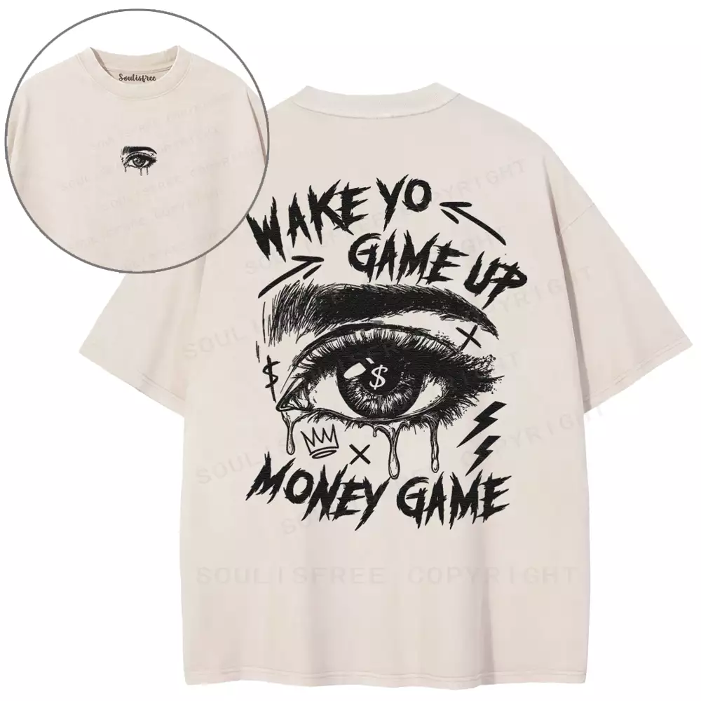 WAKE YO GAME UP Washed T-shirt