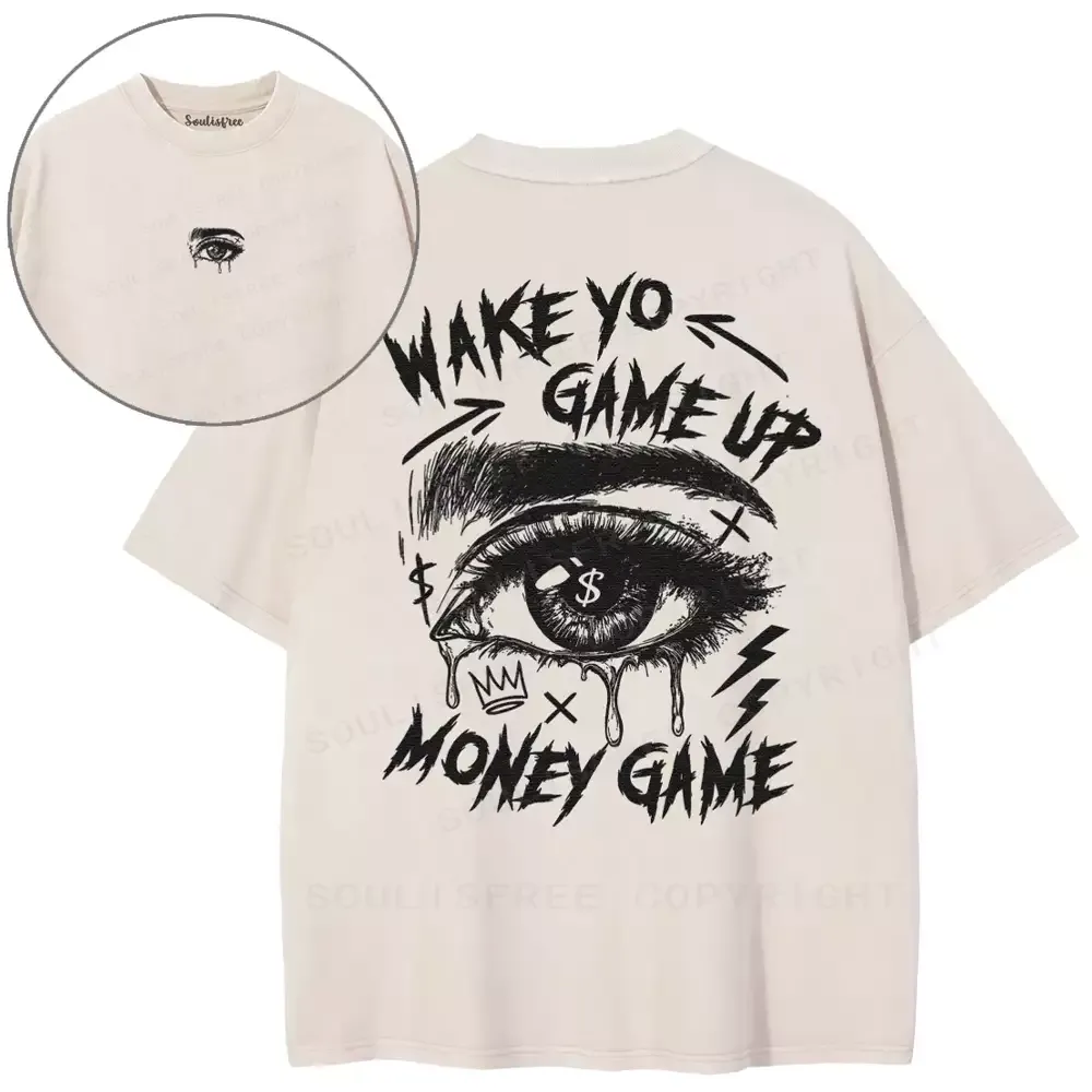 WAKE YO GAME UP Washed T-shirt