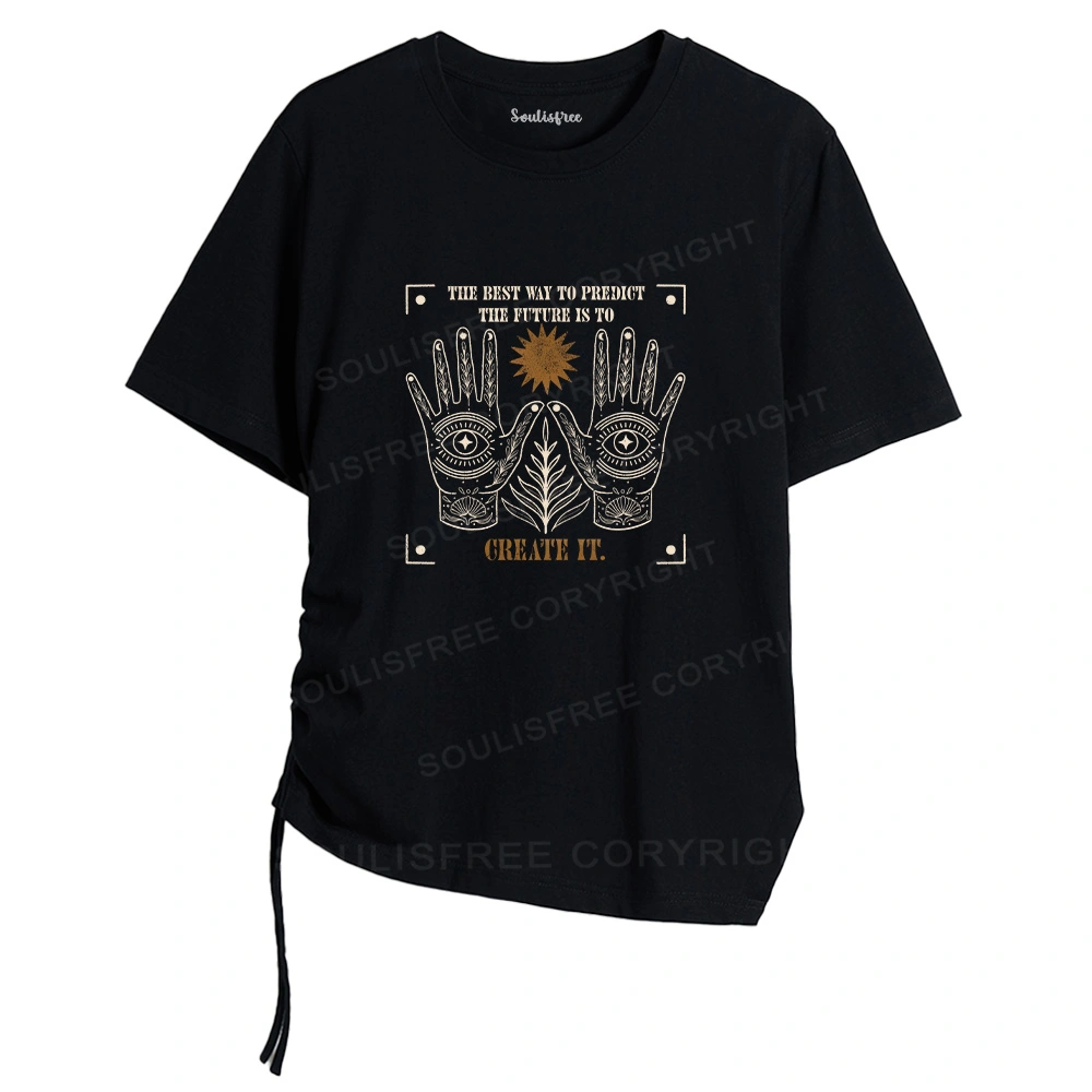 Creating The Future Asymmetrical Top With Side Drawstring