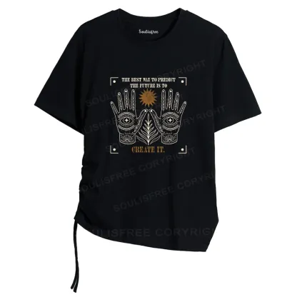 Creating The Future Asymmetrical Top With Side Drawstring