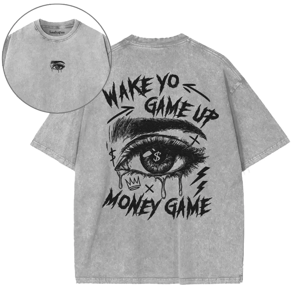 WAKE YO GAME UP Washed T-shirt