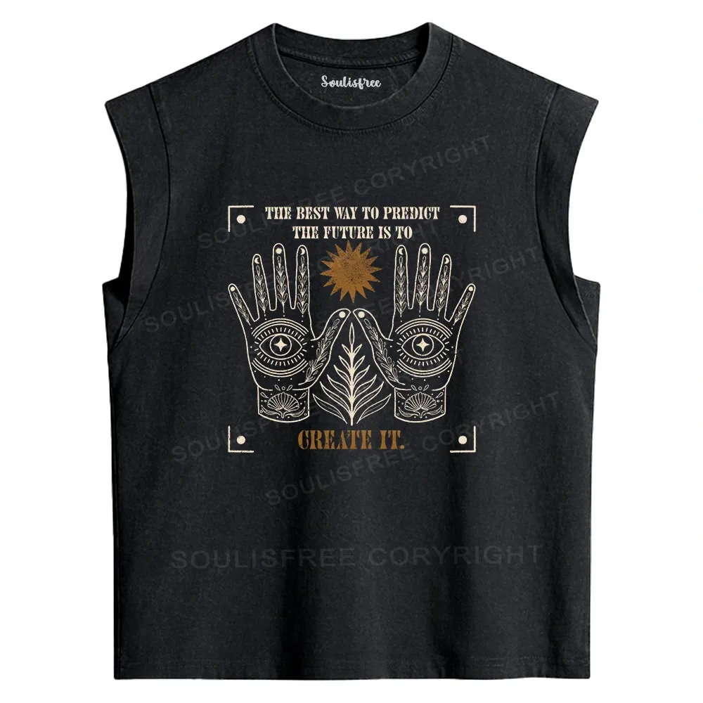 Designed Creating The Future Washed Tank Tops