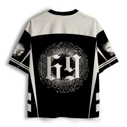 Soulisfree Tired Cat Humor Mesh Jersey