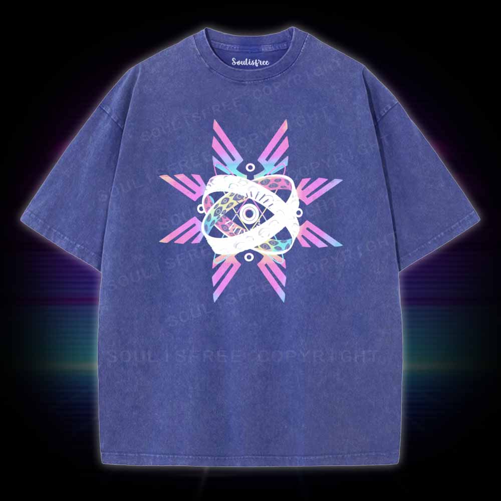 Soulisfree Neon biblically accurate angel Washed Tee