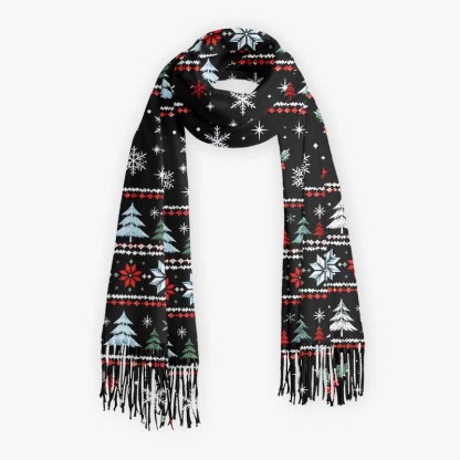 Soulisfree The Beauty Of Imperfect Holidays Christmas Fuzzy Fringed Scarf