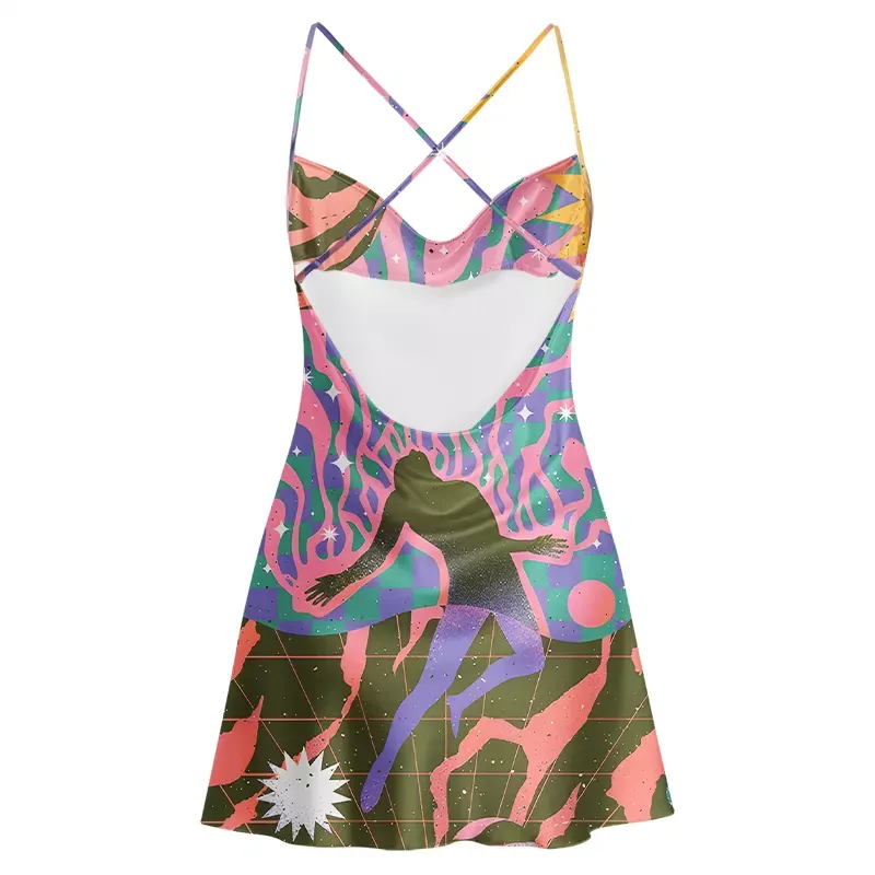 Soulisfree Dystopia Cowl Neck Satin Mini Dress