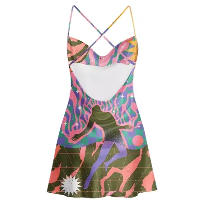 Soulisfree Dystopia Cowl Neck Satin Mini Dress