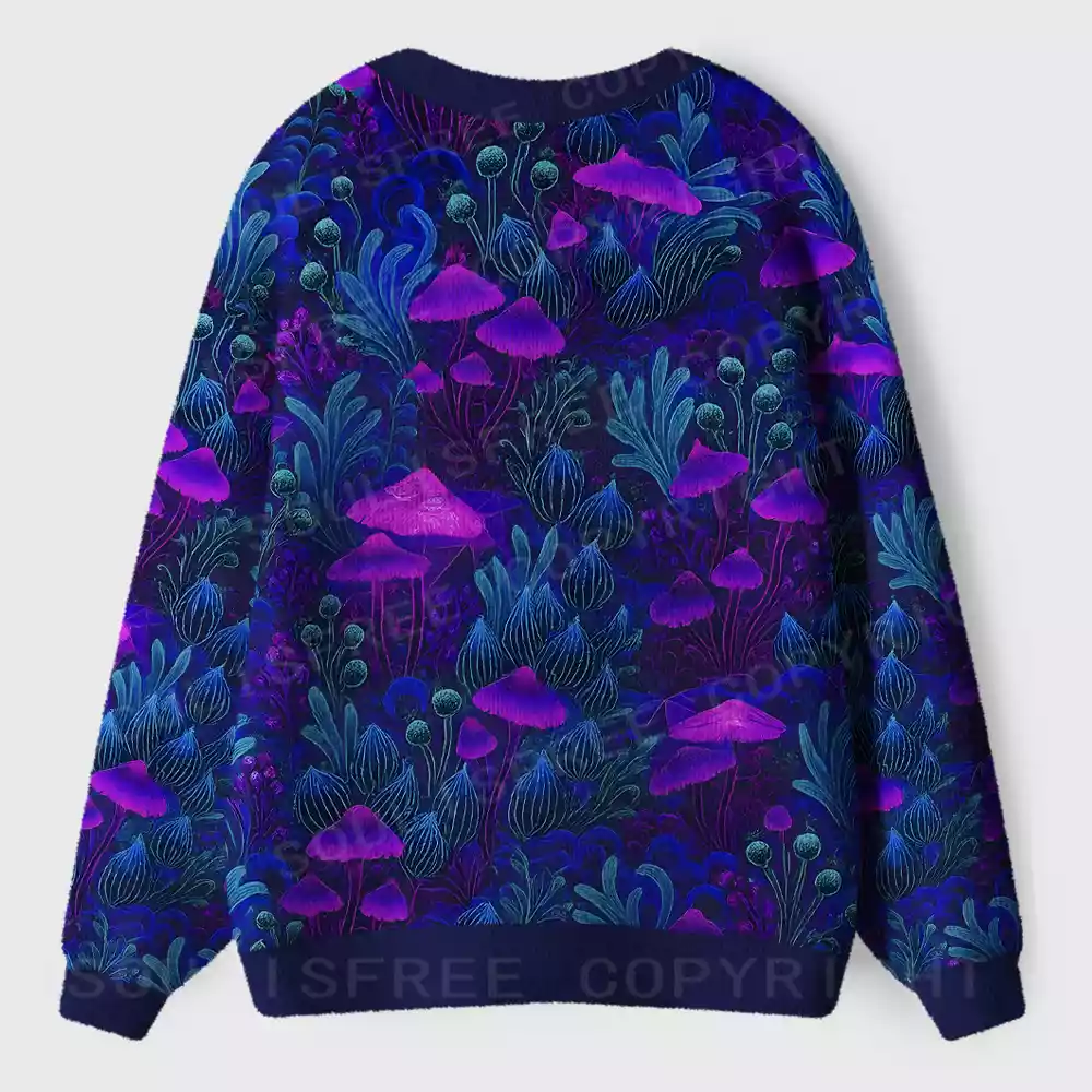 Enchanted Neon Forest Ugly Cardigan Sweaters 