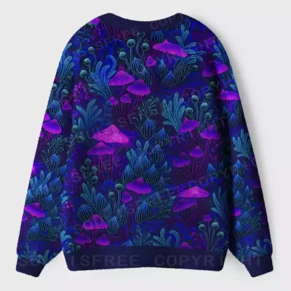 Enchanted Neon Forest Ugly Cardigan Sweaters 