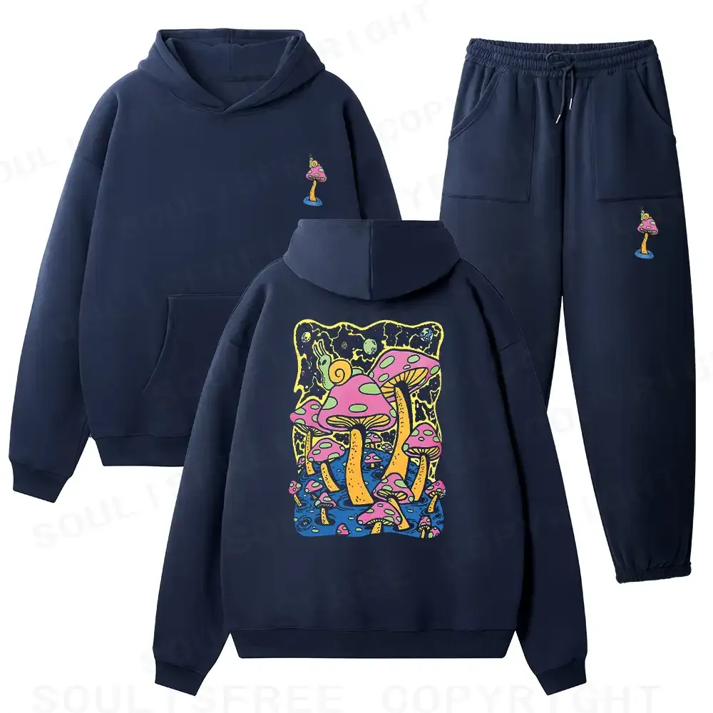 Mushroom World Fleece Hoodie Set