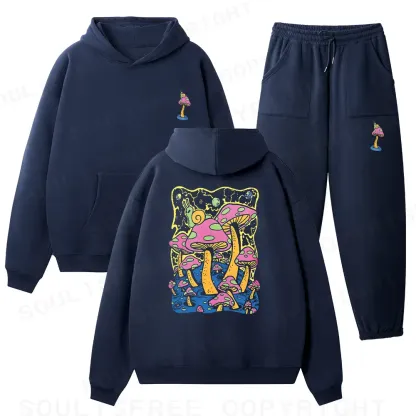 Mushroom World Fleece Hoodie Set