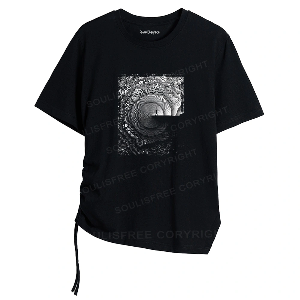 Breaking Rejection Asymmetrical Top With Side Drawstring