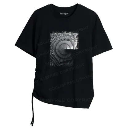 Breaking Rejection Asymmetrical Top With Side Drawstring