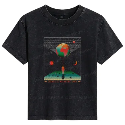 COSMOS IS MY NATIVE LAND Basic Washed T-shirt