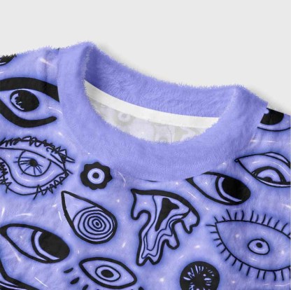 Soulisfree VISION BEYOND REALITY Women's Fuzzy Crewneck Sweater
