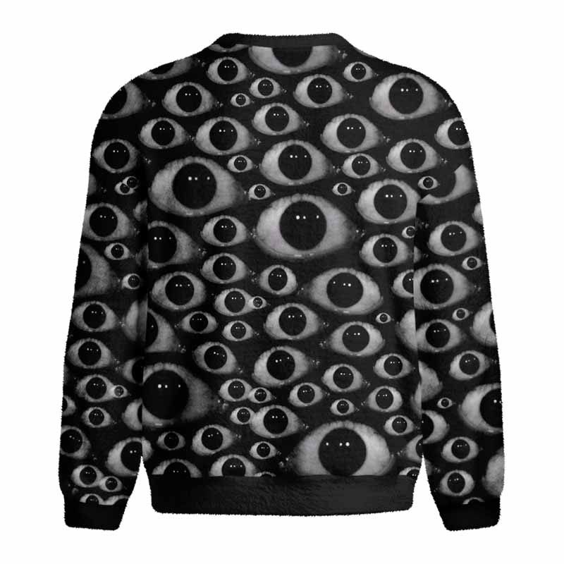 Soulisfree HUMAN OBSERVATION SYSTEM Fuzzy Crewneck Sweater