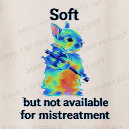Soulisfree  Soft But Not Available For Mistreatment Washed Tee