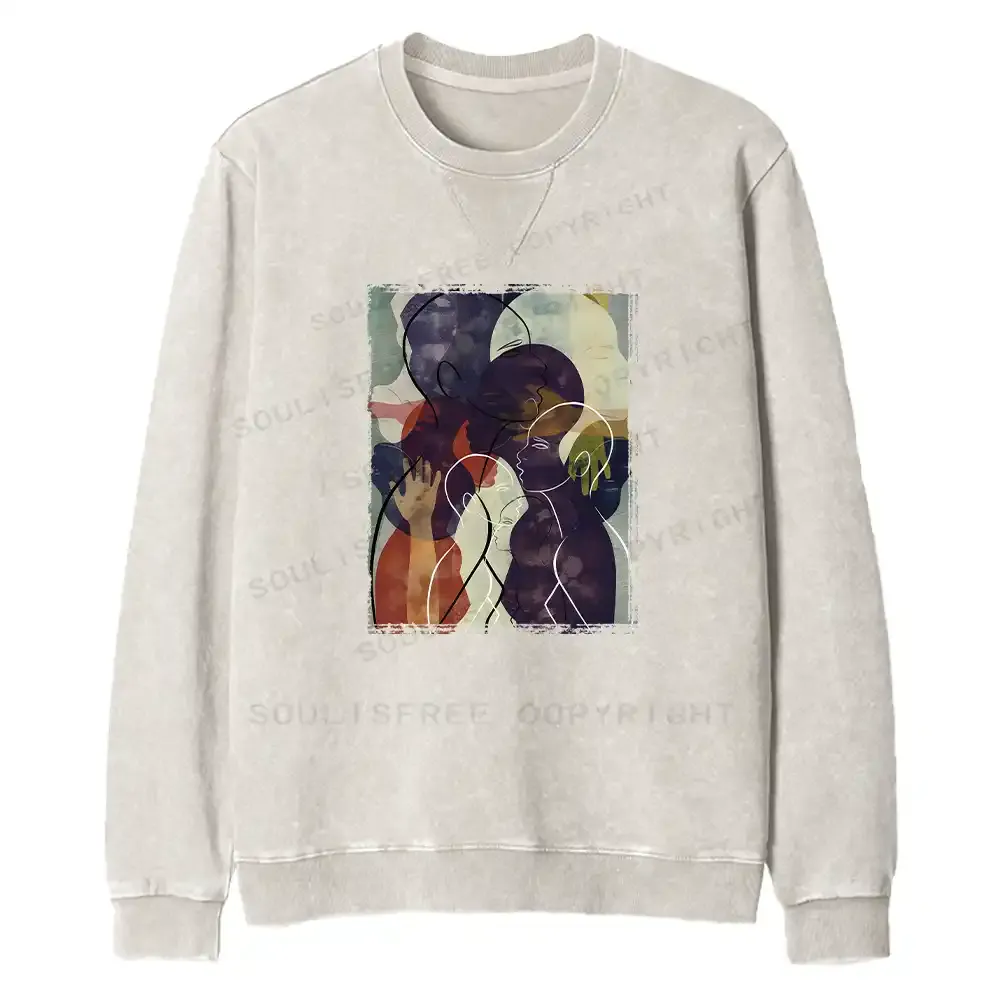 The Sea Of People Rises And Falls Fit Washed Sweatshirt