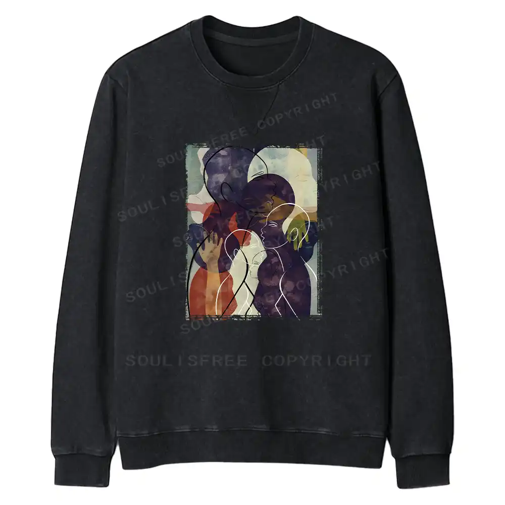 The Sea Of People Rises And Falls Fit Washed Sweatshirt