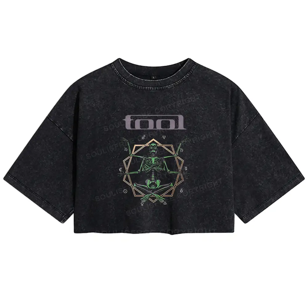 Soul Meditation Washed Crop T-shirt