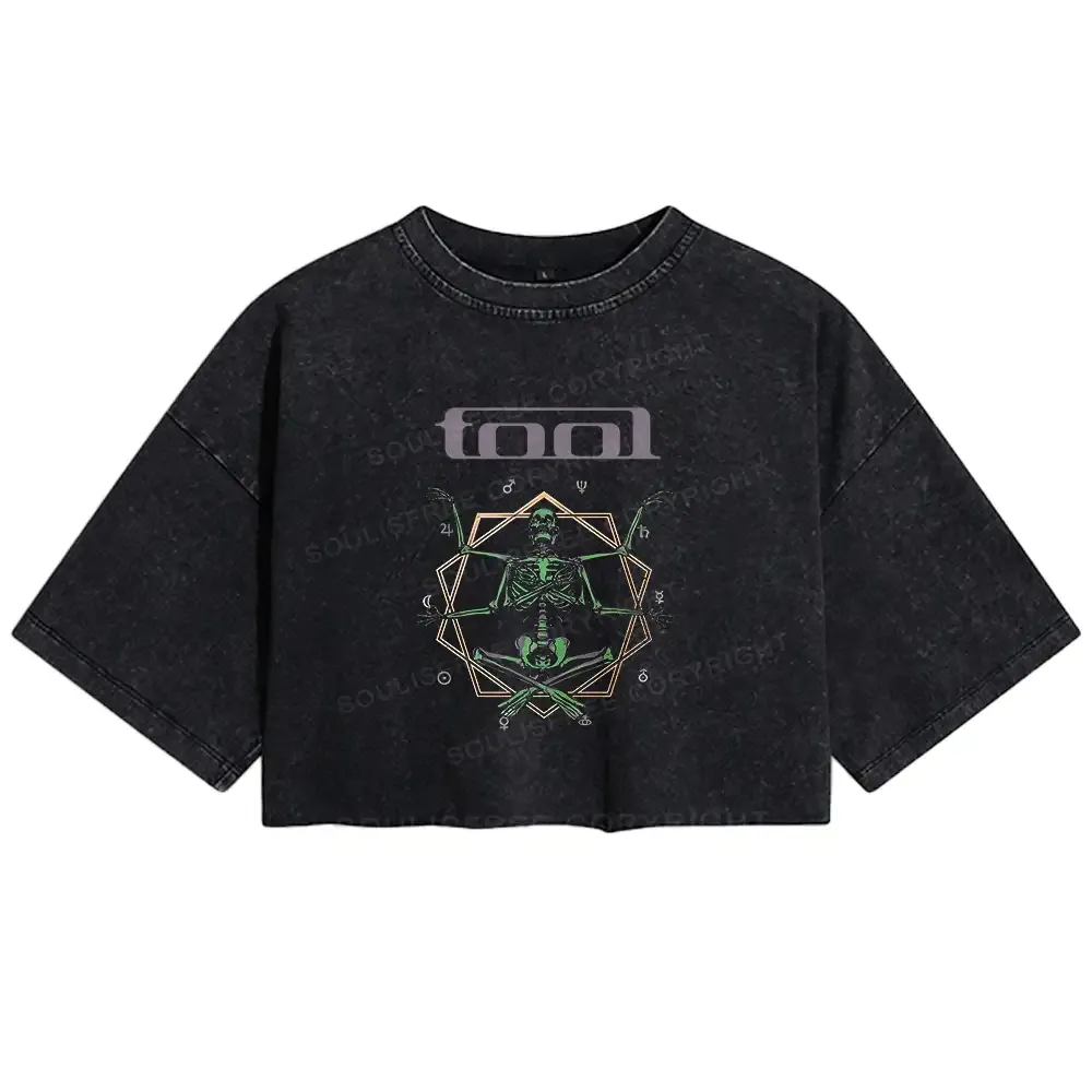 Designed Soul Meditation Washed Crop T-shirt