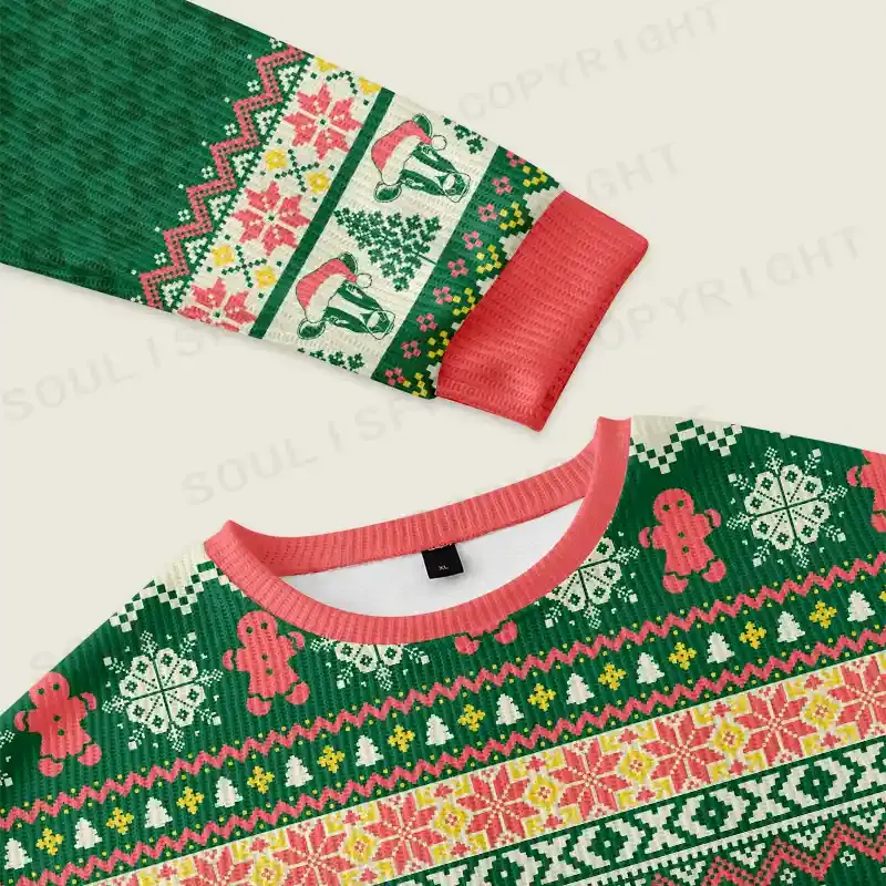 Merry Moo Ugly Christmas Knit Sweatshirt