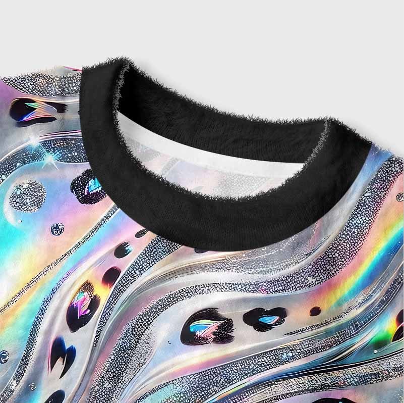 Soulisfree Aurora Vibe  Women's Fuzzy Crewneck Sweater