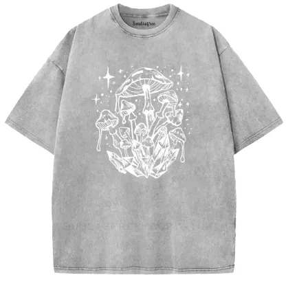 Mycological Crystal Realm Washed T-shirt