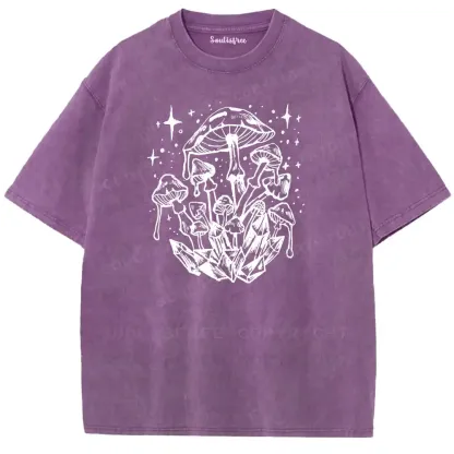 Mycological Crystal Realm Washed T-shirt