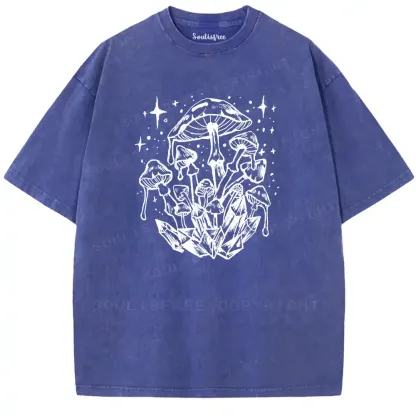 Mycological Crystal Realm Washed T-shirt