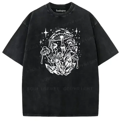 Mycological Crystal Realm Washed T-shirt