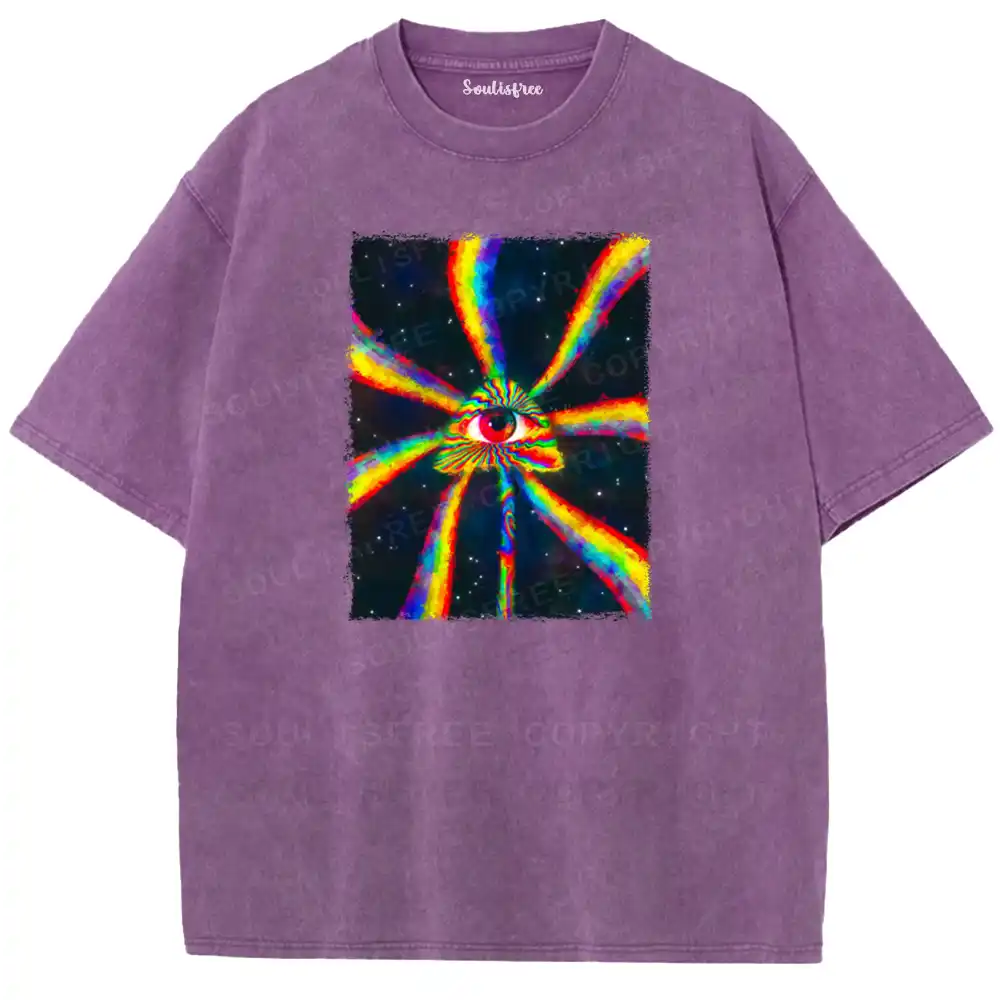 Psychedelic All-Seeing Eye Washed T-shirt