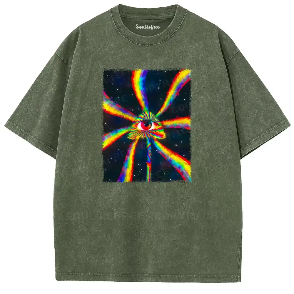 Psychedelic All-Seeing Eye Washed T-shirt