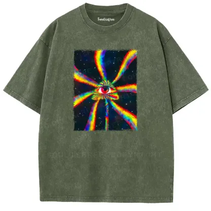 Psychedelic All-Seeing Eye Washed T-shirt
