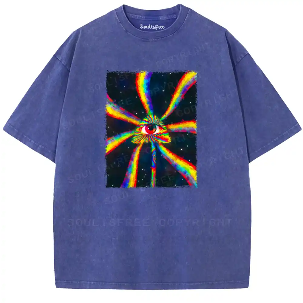 Psychedelic All-Seeing Eye Washed T-shirt