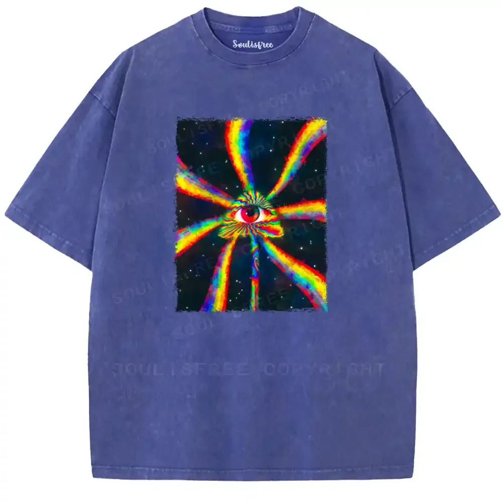 Psychedelic All-Seeing Eye Washed T-shirt