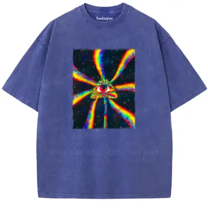 Psychedelic All-Seeing Eye Washed T-shirt