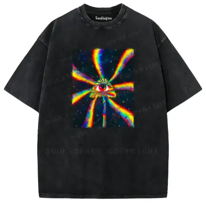 Psychedelic All-Seeing Eye Washed T-shirt