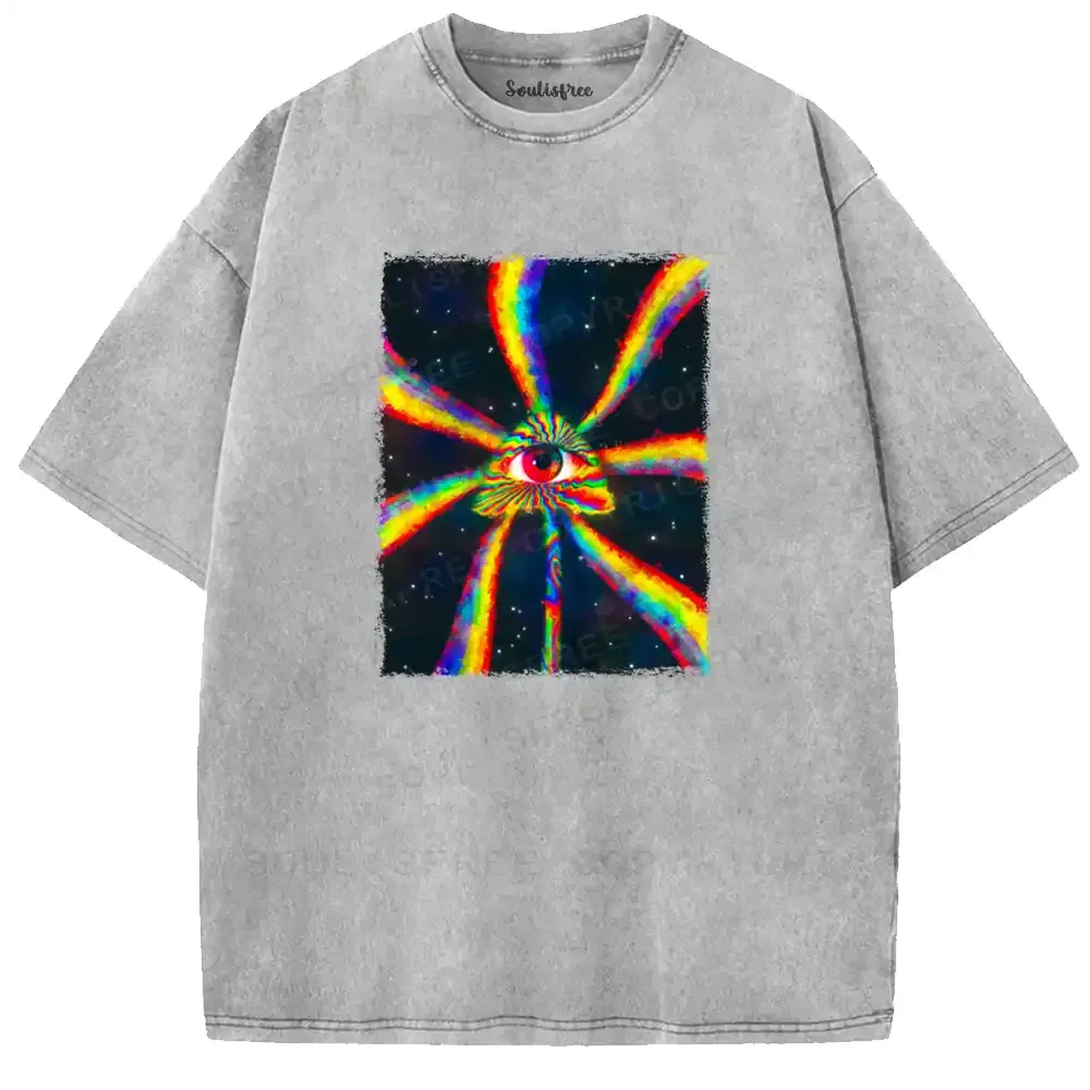 Psychedelic All-Seeing Eye Washed T-shirt