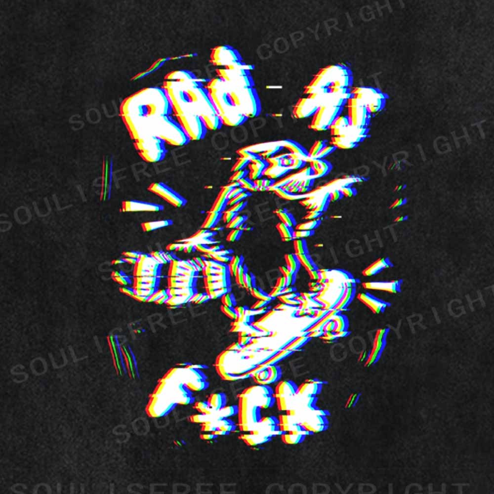 Soulisfree  RAD AS F*CK Washed Tee
